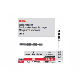 FRAISE DIAMANTEE X 5: 868A - FG- 016 M