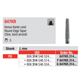 ACTION 4 + 1 PL. FRAISE DIAMANTEE X 5: 847KR-FG-023
