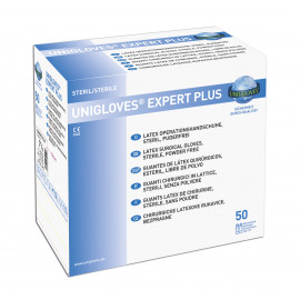 EXPERT PLUS OP: GANT LATEX NON POUDRE STERILE 50 PAIRES 