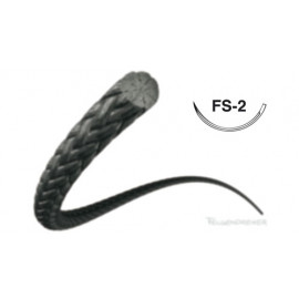 ACTION PERMA-HAND SOIE NOIRE- AIG. FS2- FIL:4/0- 45 CM X 12 