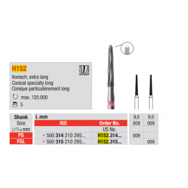 FRAISE ENDODONTIQUE A BOUT MOUSSE X 5 : H152.315.009