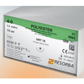 SUTURE POLYESTER RESORBA 3/0 HS18 75cm X36