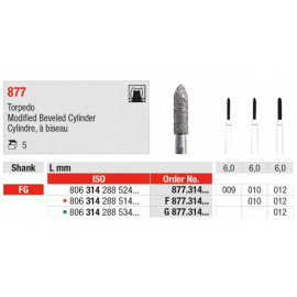 ACTION 4 + 1 PL. FRAISE DIAMANTEE X 5: 877-12-VERT (gros)