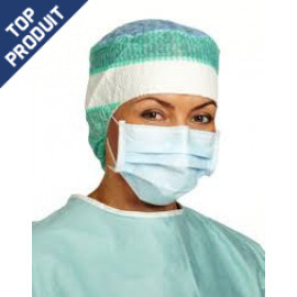 BARRIER:MASQUE CHIRURGICAUX TYPE II A OREILLETTES VERTS X50 